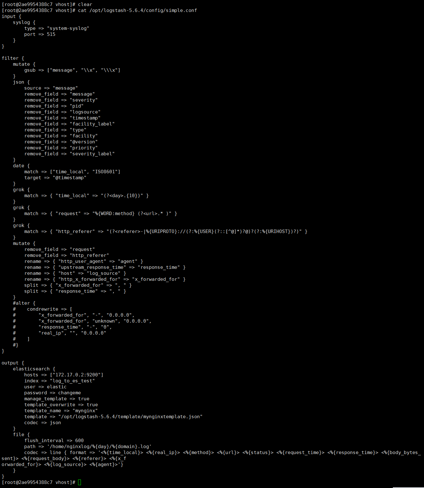 nginx使用syslog发送日志到logstash